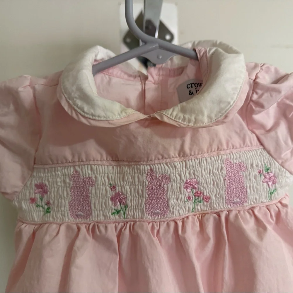 Crown & Ivy Smocked Bunny Bubble Romper